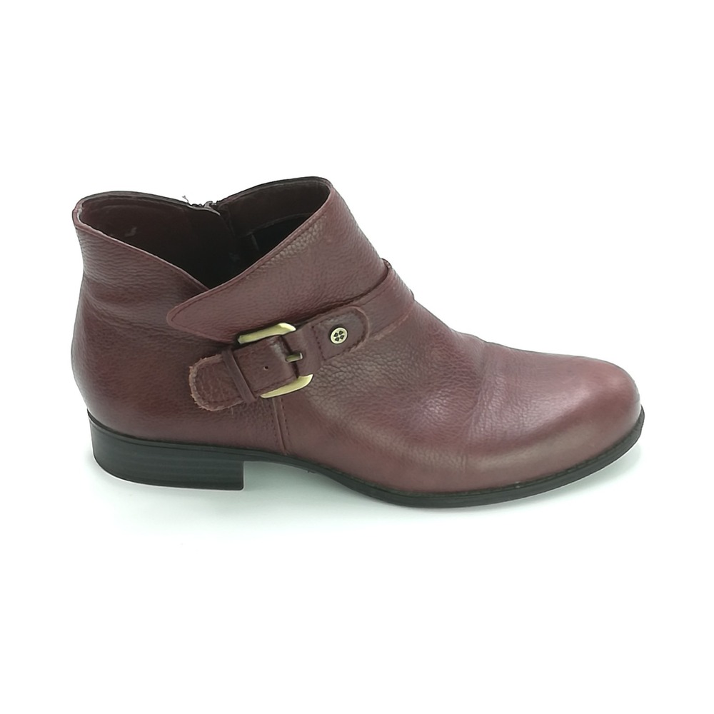 Naturalizer Shoes Womens Bootie Jarrett Ankle Boot Burgundy Leather Narrow 8.5N